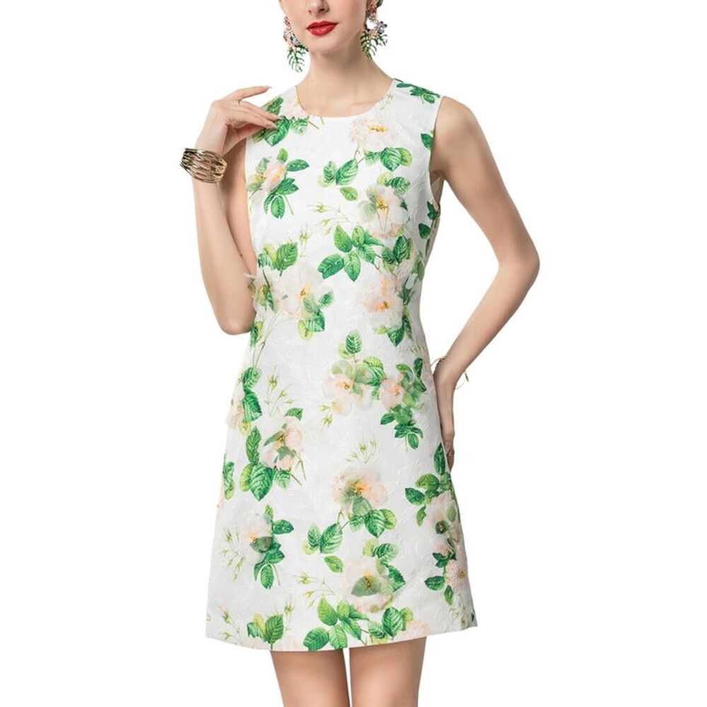 Burryco Womens Printed Short Sleeve Mini Dress